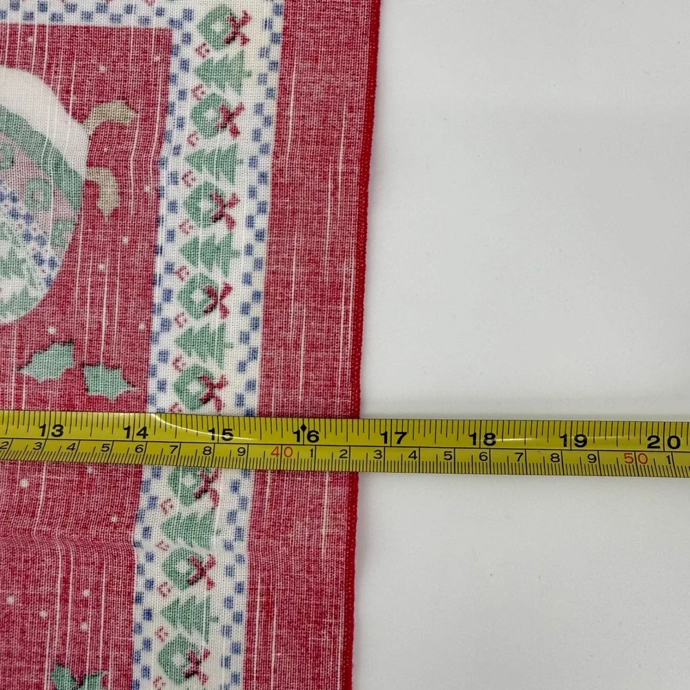 Vintage Sunweave Holiday Christmas Geese Napkins Set of 2 Red‎ Replacements